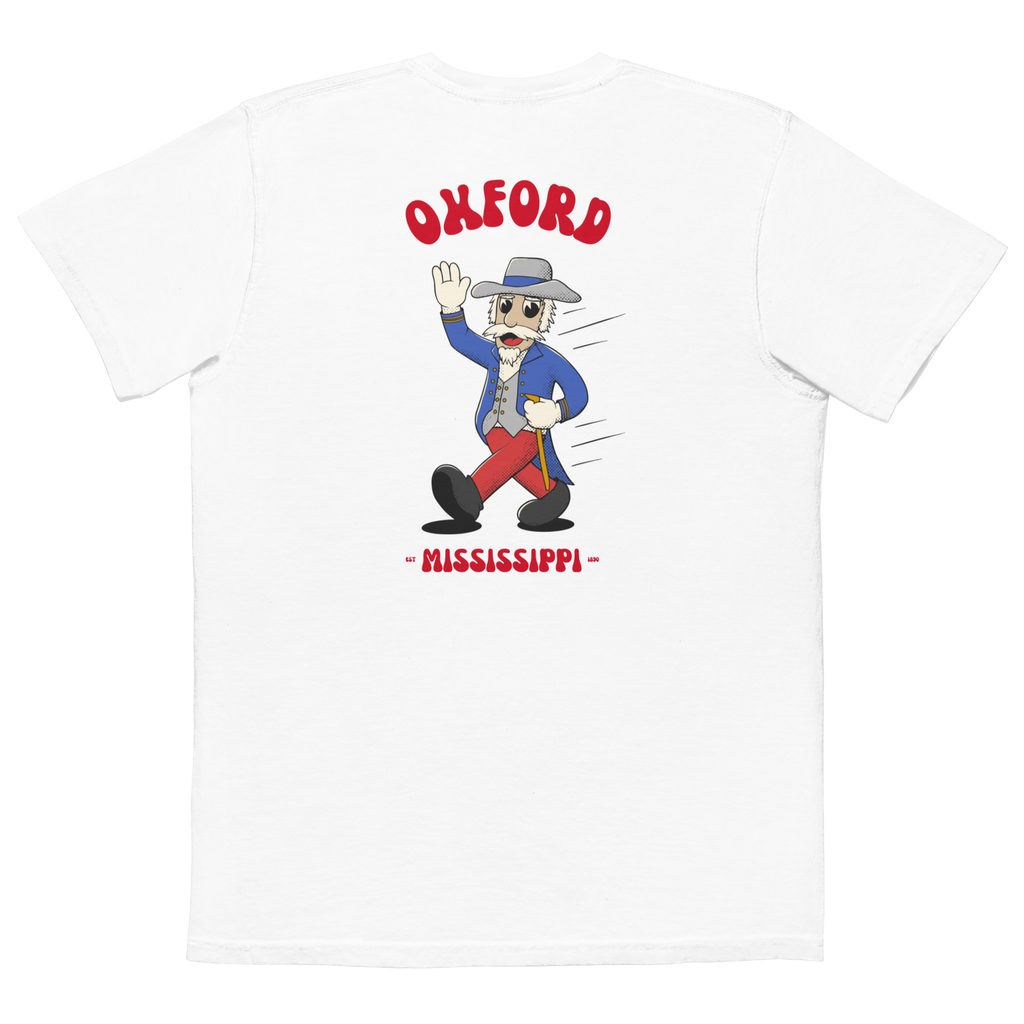Oxford Ole Miss Rebels vintage pocket t-shirt - white back
