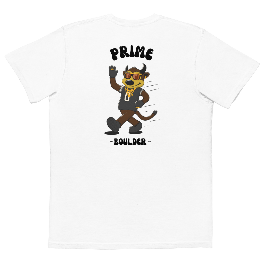 Prime Boulder Colorado Buffaloes vintage pocket t-shirt - white back