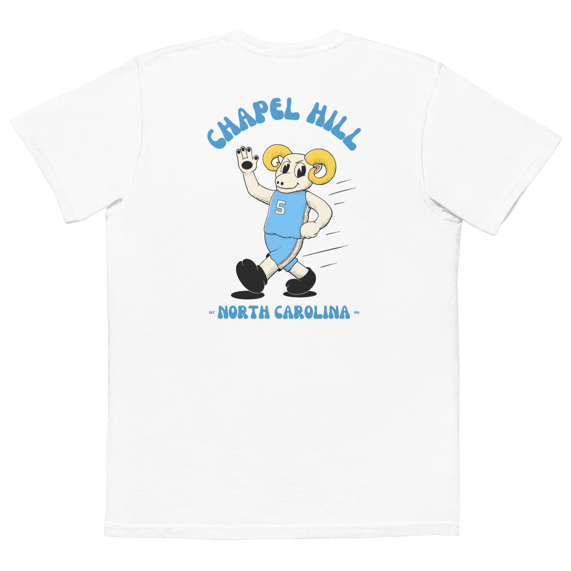 Chapel Hill North Carolina Tar Heels vintage pocket t-shirt - white back