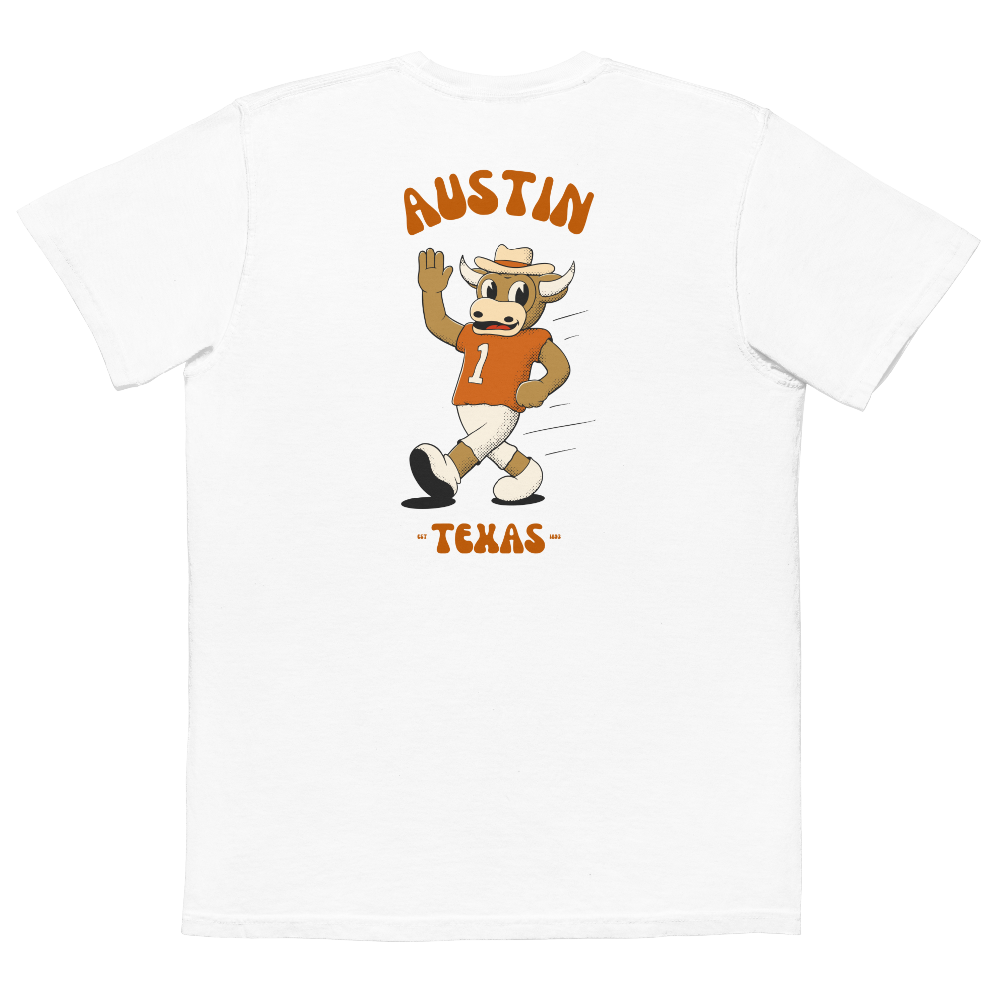 Austin Texas Longhorns vintage pocket t-shirt - white back