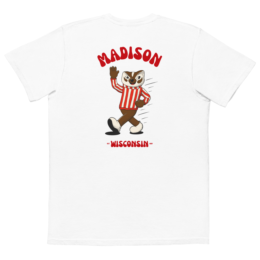 Madison Wisconsin Badgers vintage pocket t-shirt - white back