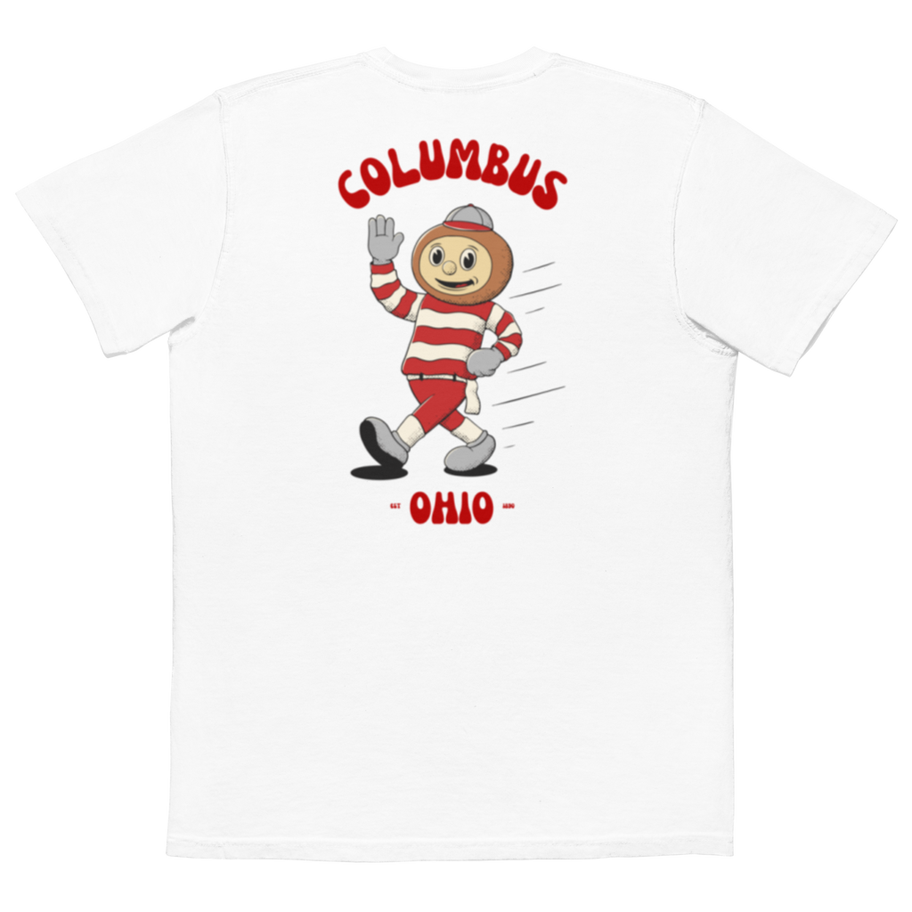 Columbus Ohio State Buckeyes vintage pocket t-shirt - white back