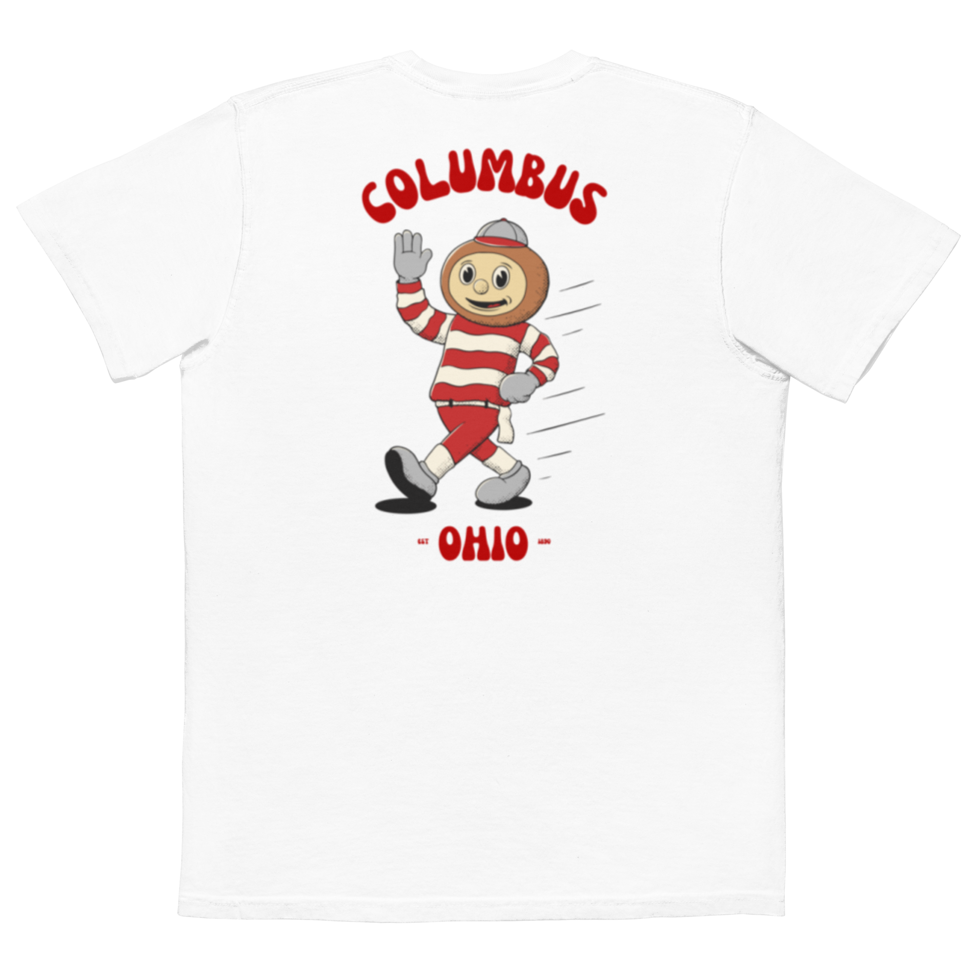 Columbus Ohio State Buckeyes vintage pocket t-shirt - white back