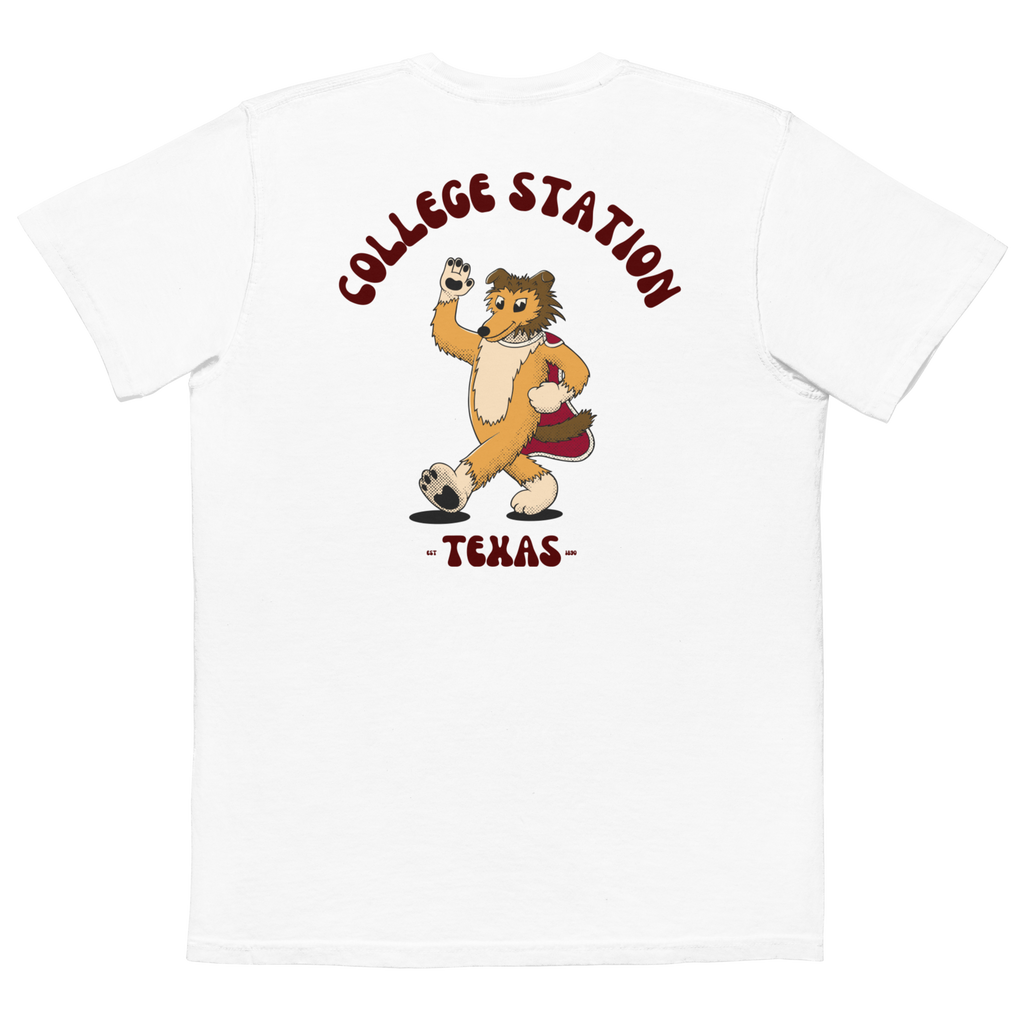 College Station Texas A&M Aggies vintage pocket t-shirt - white back