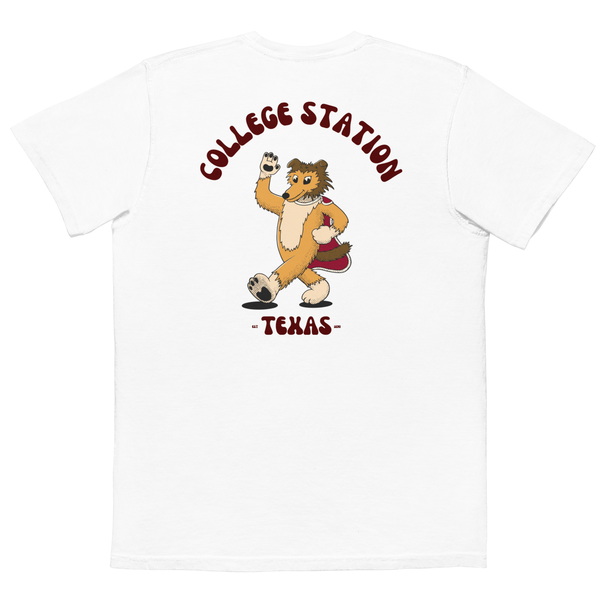 College Station Texas A&M Aggies vintage pocket t-shirt - white back