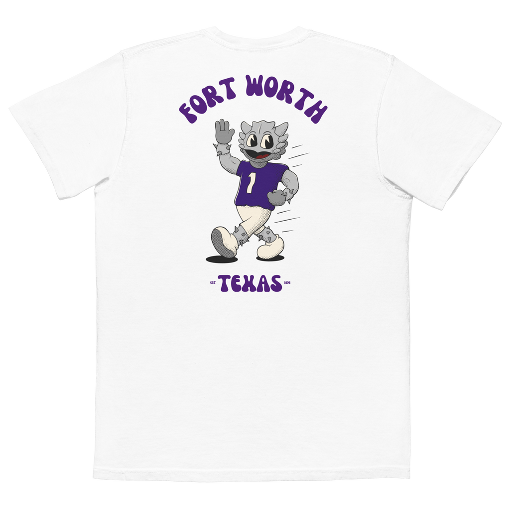 Fort Worth TCU Horned Frogs vintage pocket t-shirt - white back