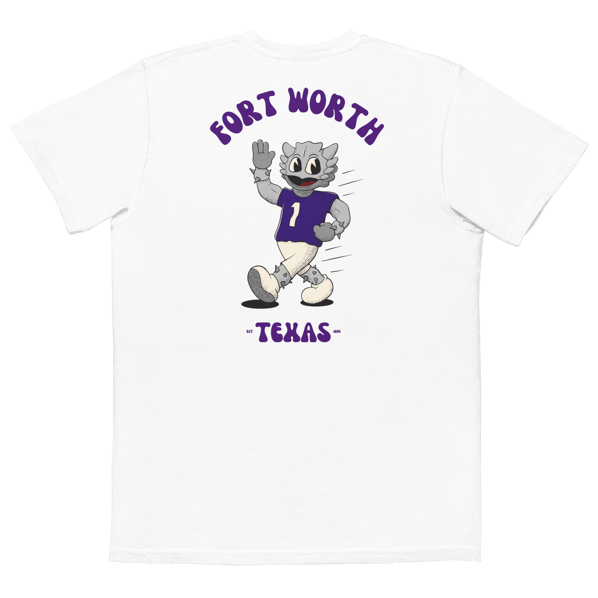 Fort Worth TCU Horned Frogs vintage pocket t-shirt - white back