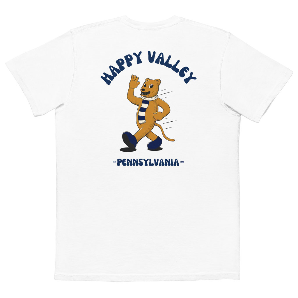 Happy Valley Penn State Nittany Lions vintage pocket t-shirt - white back