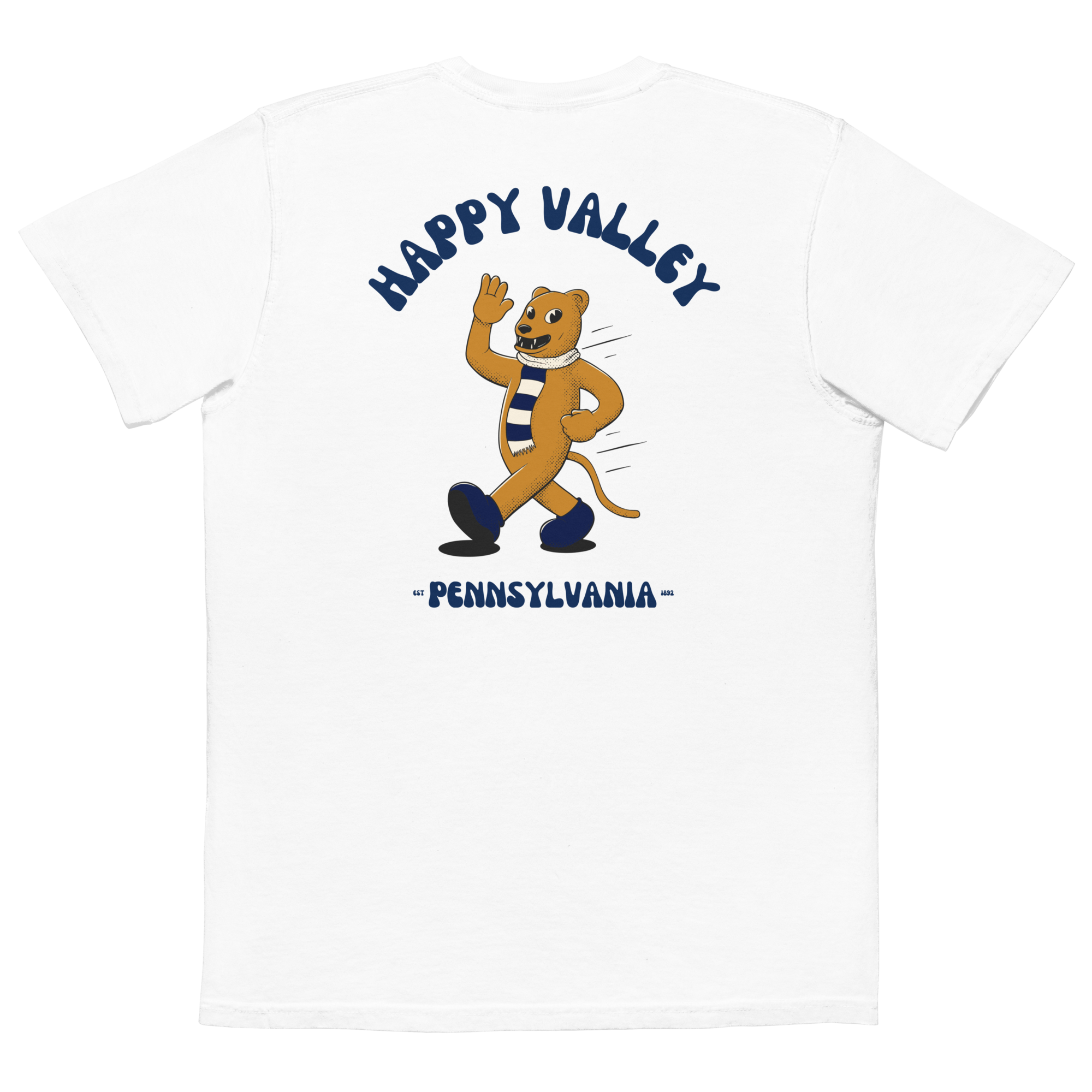 Happy Valley Penn State Nittany Lions vintage pocket t-shirt - white back
