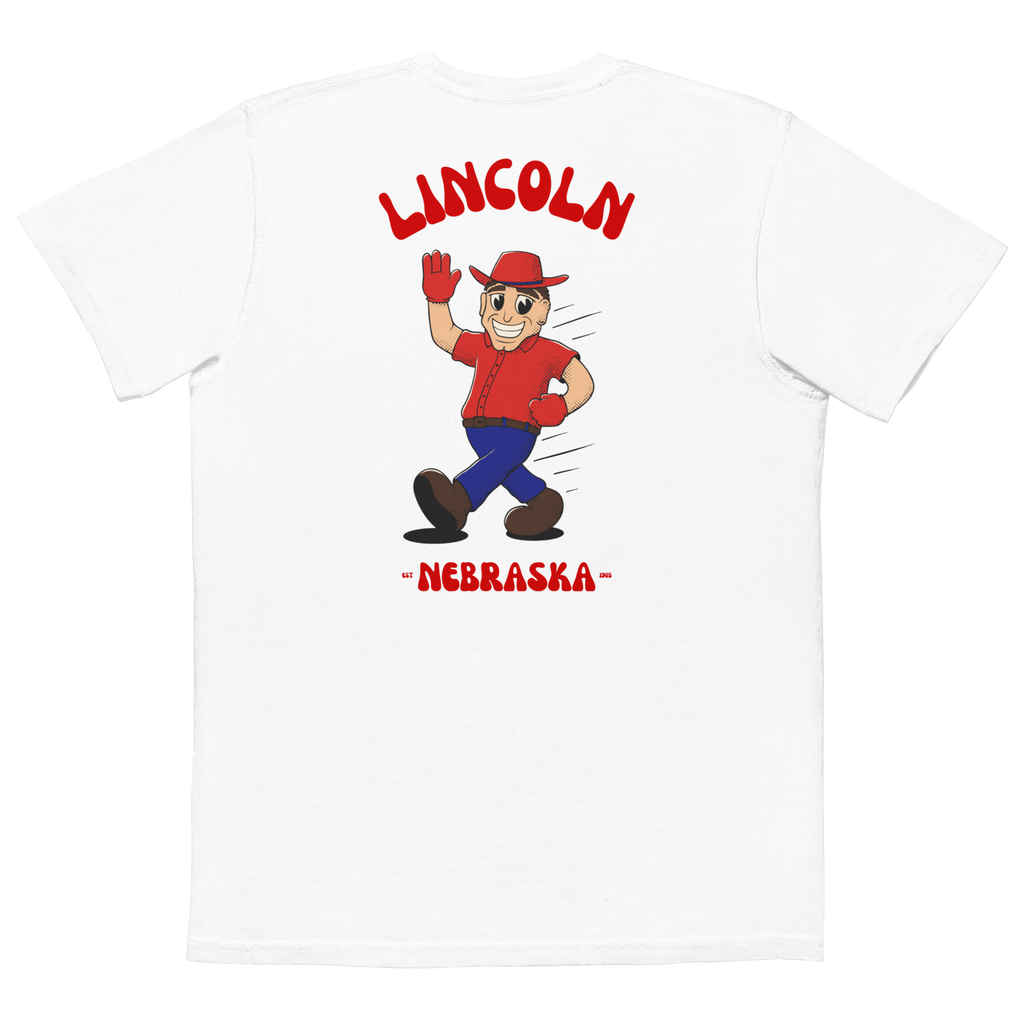 Lincoln Nebraska Cornhuskers vintage pocket t-shirt - white back