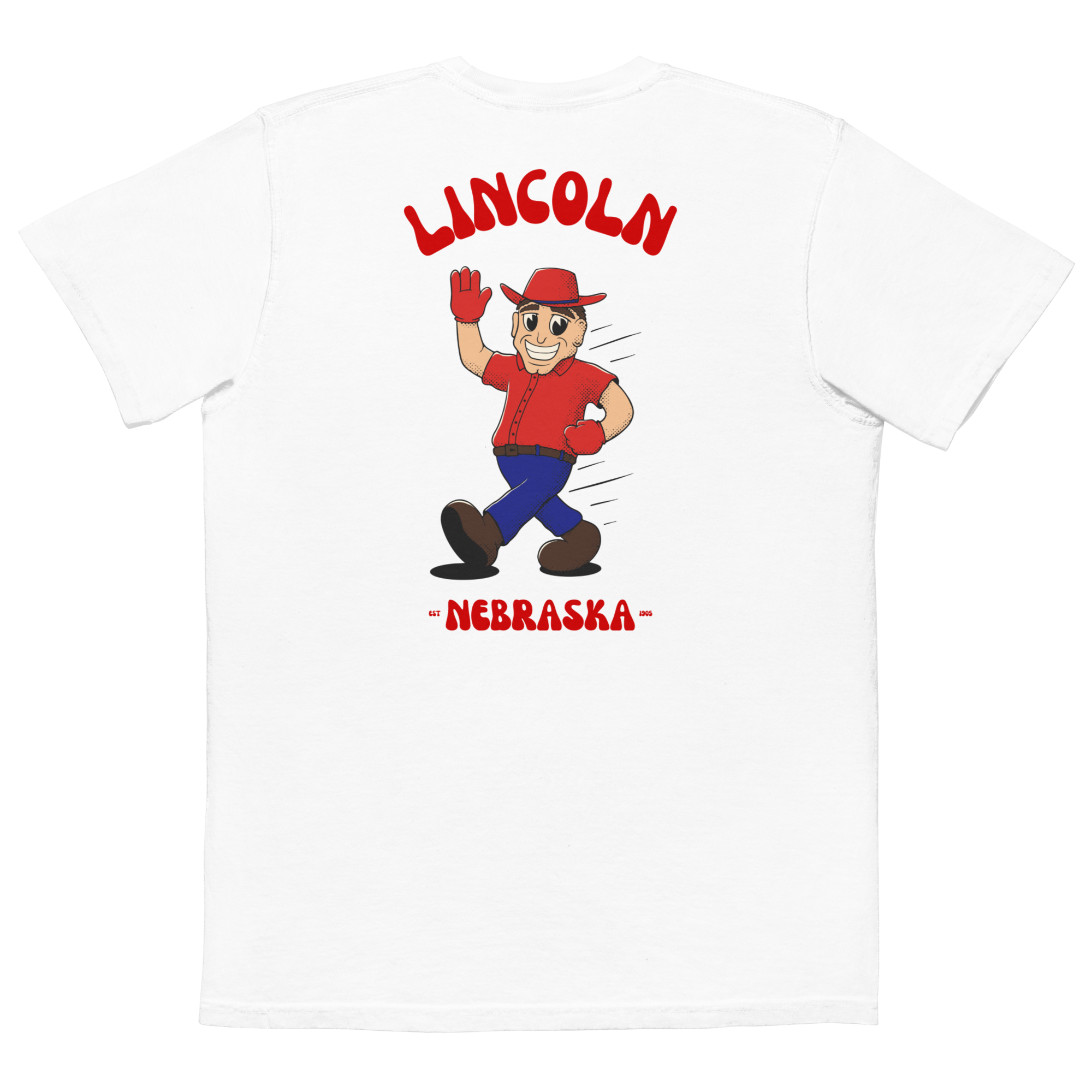 Lincoln Nebraska Cornhuskers vintage pocket t-shirt - white back