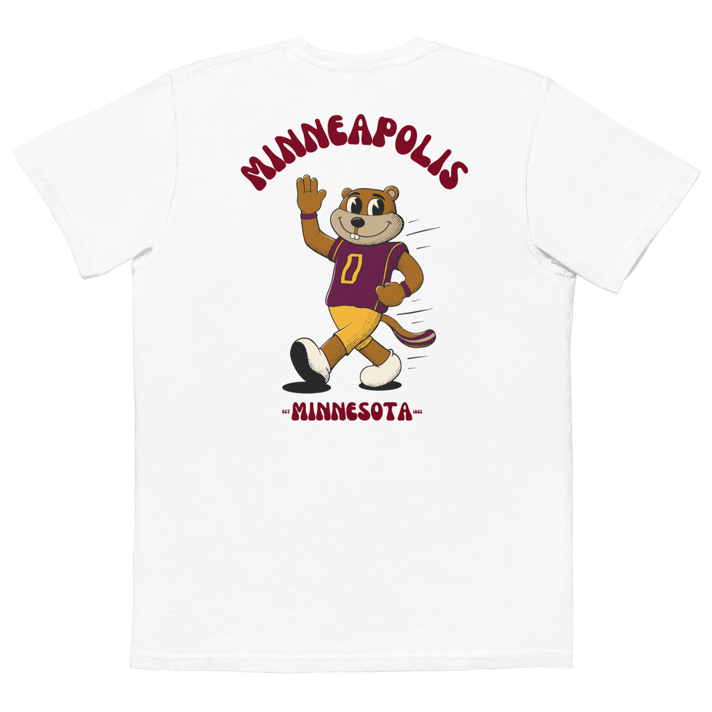 Minneapolis Minnesota Golden Gophers vintage pocket t-shirt - white back