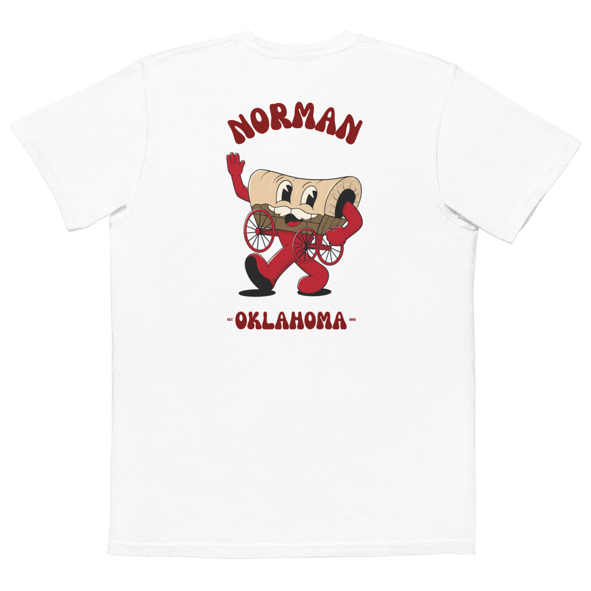 Norman Oklahoma Sooners vintage pocket t-shirt - white back
