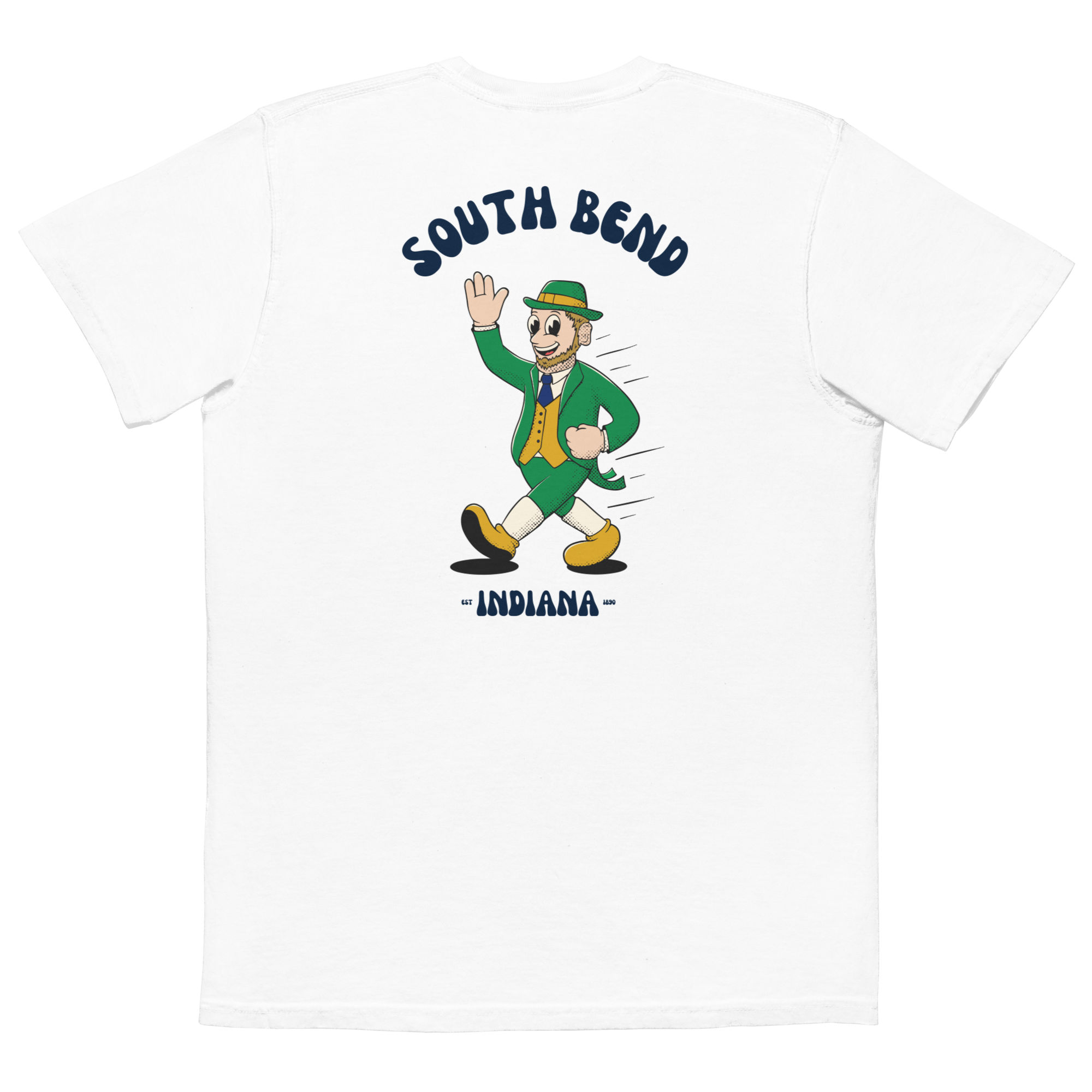 South Bend Notre Dame Fighting Irish vintage pocket t-shirt - white back