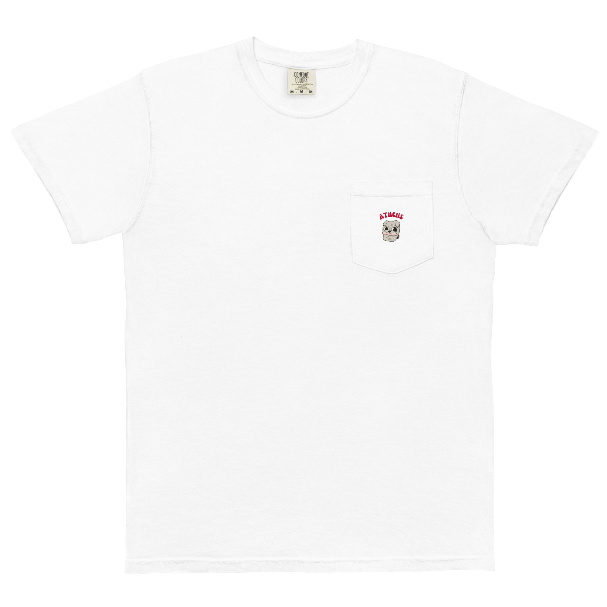 Athens Georgia Bulldogs vintage pocket t-shirt - white front