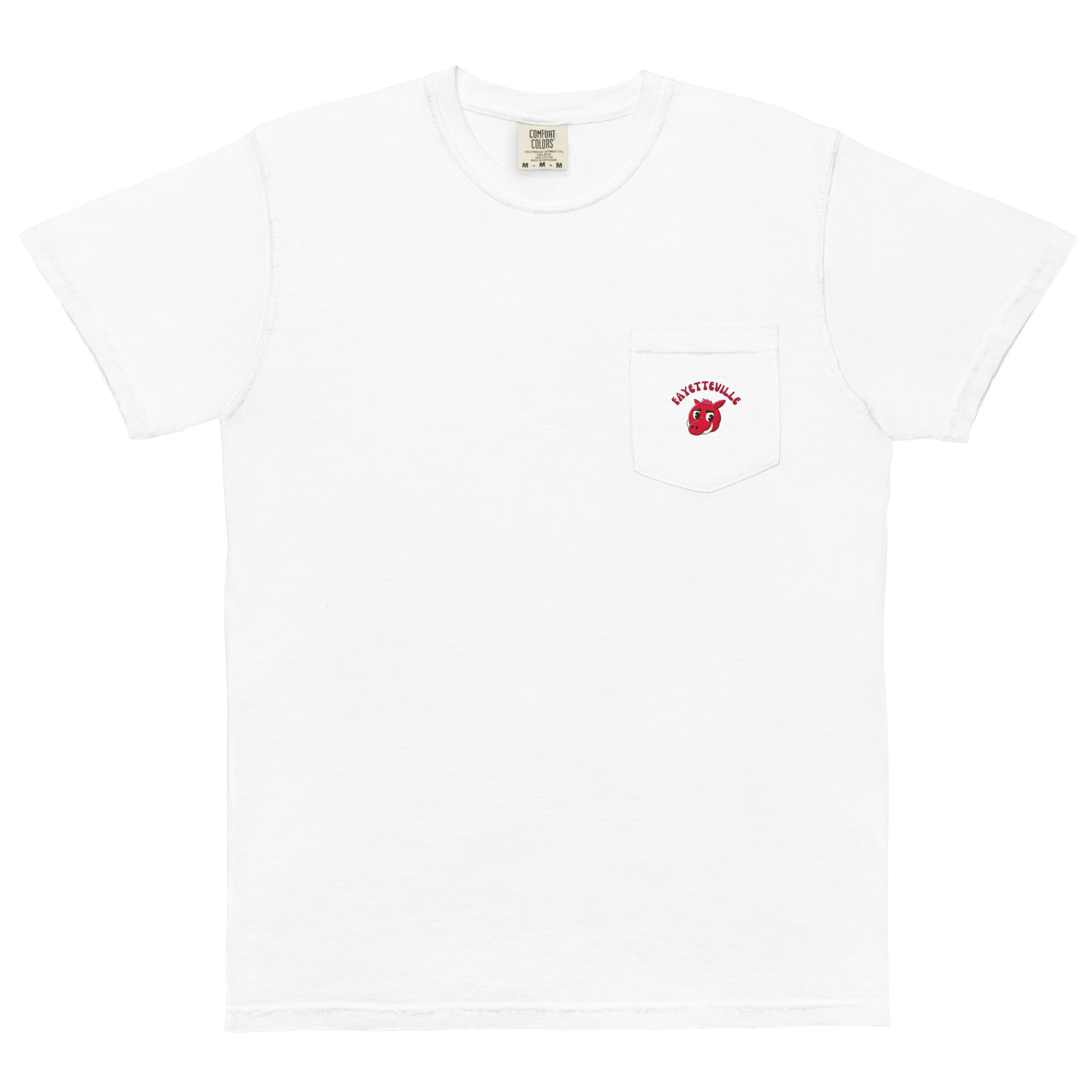 Fayetteville Arkansas Razorbacks vintage pocket t-shirt - white front
