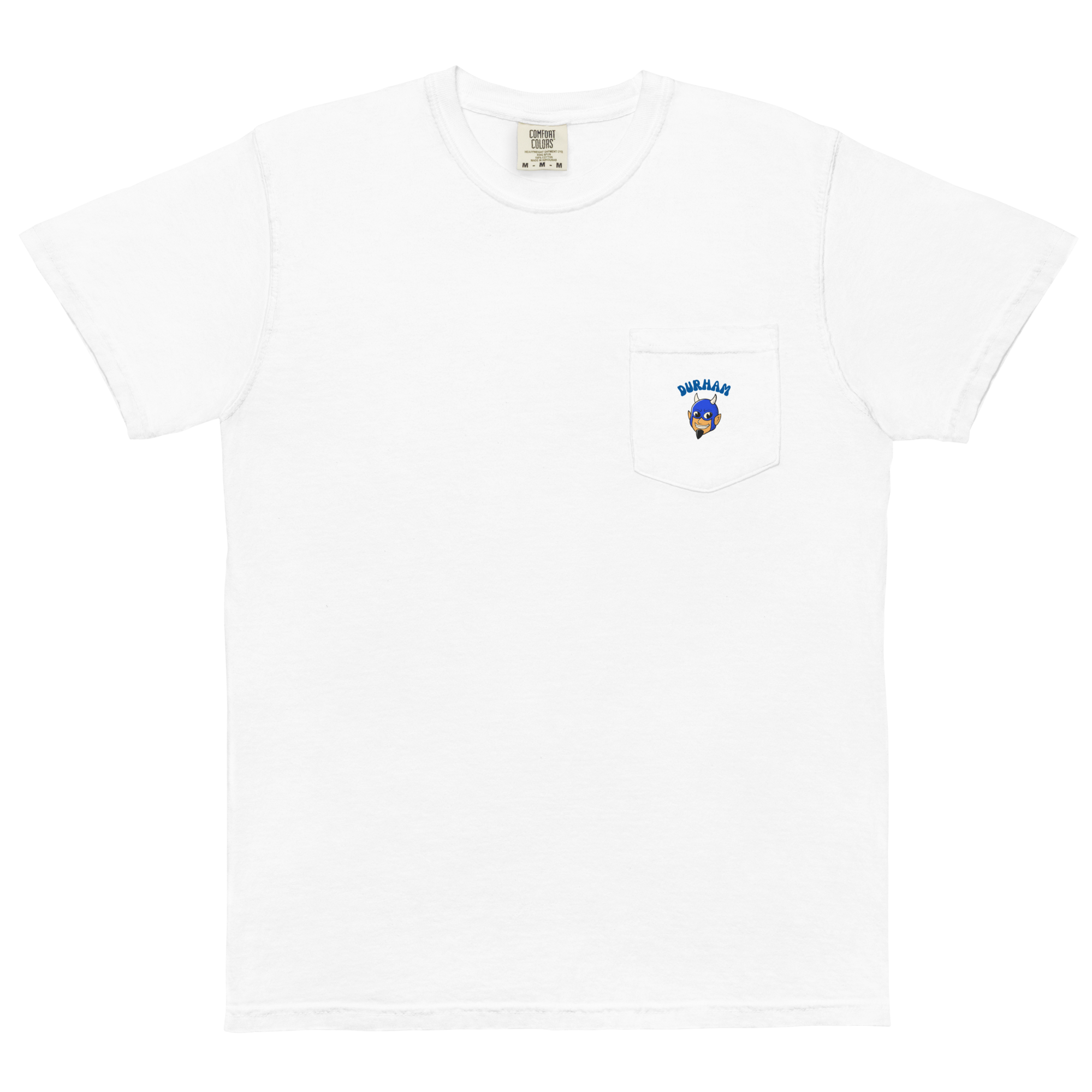 Durham Duke Blue Devils vintage pocket t-shirt - white front