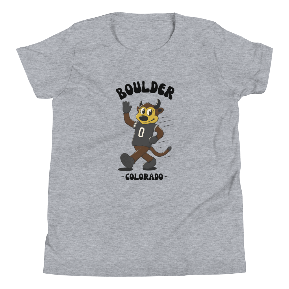 Boulder Colorado Buffaloes vintage youth t-shirt - heather front