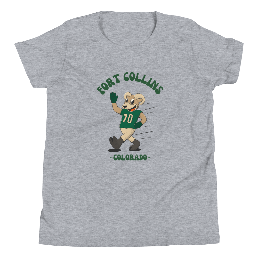 Fort Collins Colorado State Rams vintage youth t-shirt - heather front