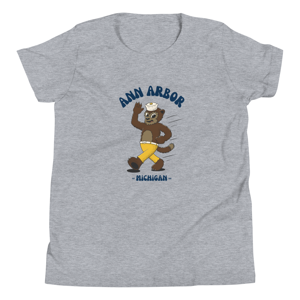 Ann Arbor Michigan Wolverines vintage youth t-shirt - heather front