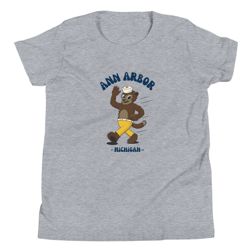 Ann Arbor Michigan Wolverines vintage youth t-shirt - heather front