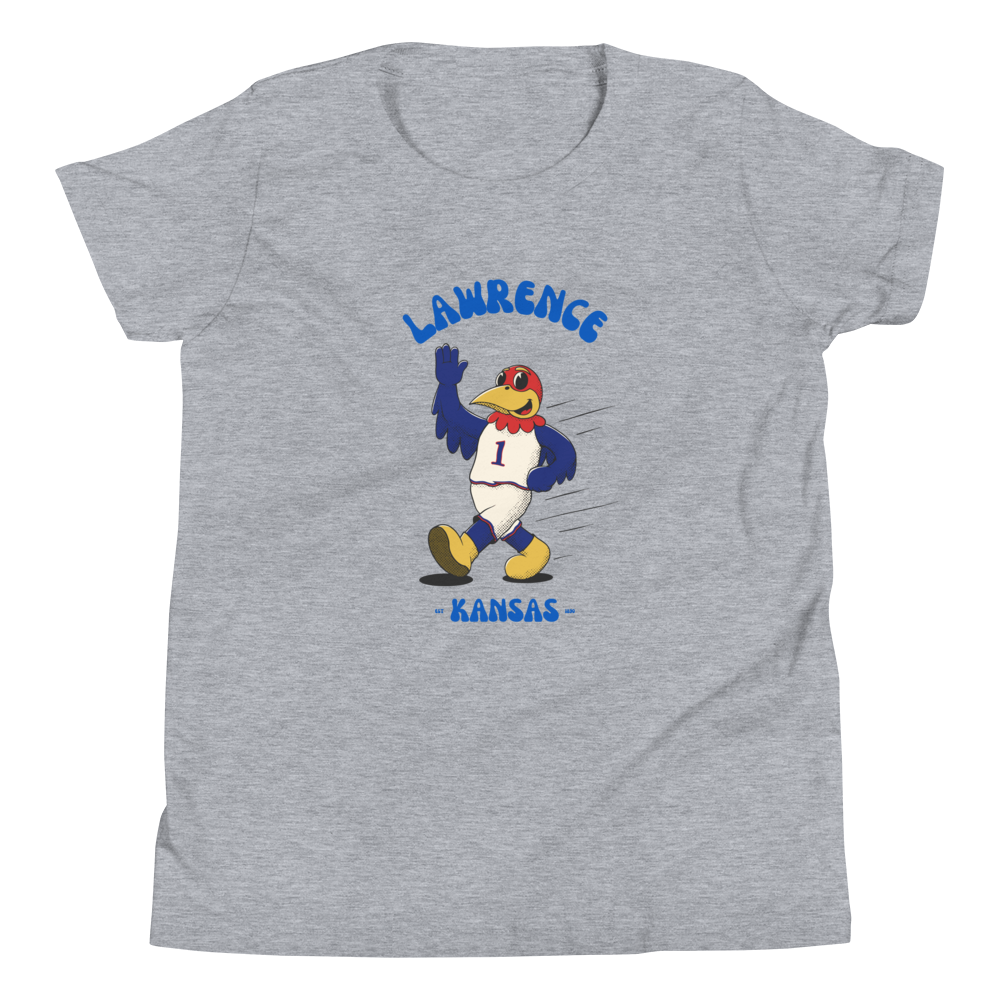 Lawrence Kansas Jayhawks vintage youth t-shirt - heather front