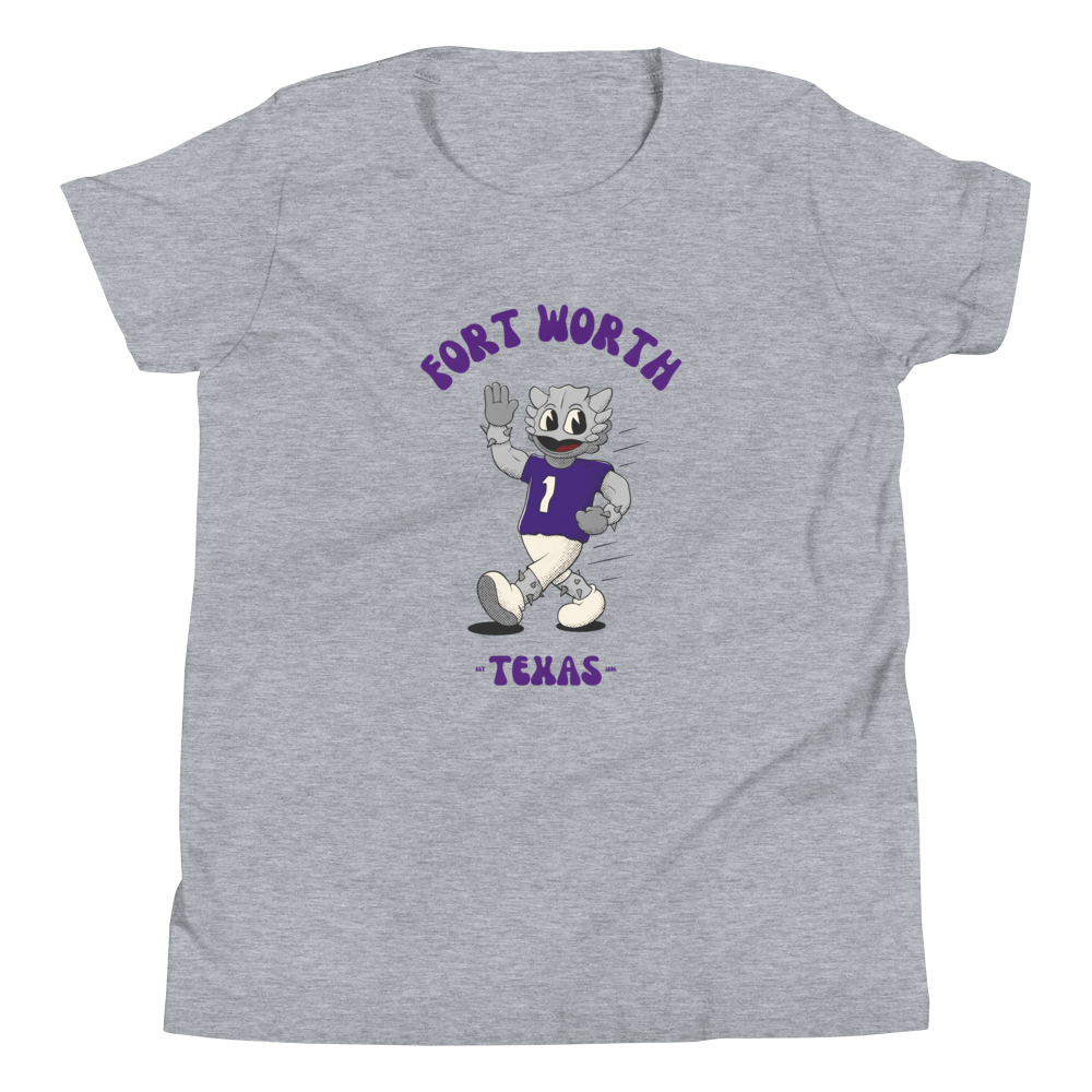 Fort Worth TCU Horned Frogs vintage youth t-shirt - heather front
