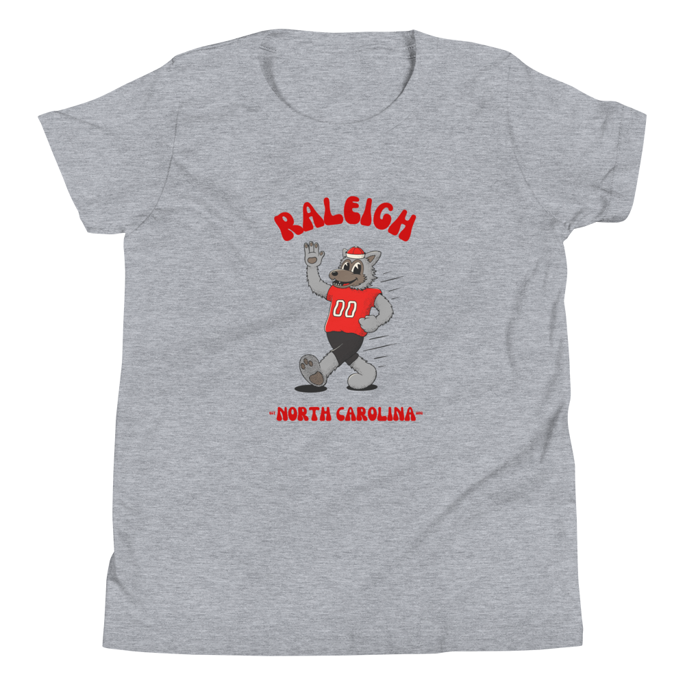 Raleigh NC State Wolfpack vintage youth t-shirt - heather front