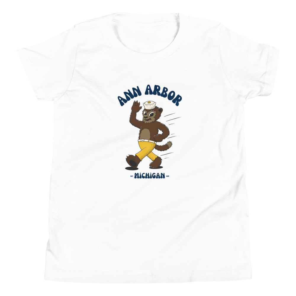 Ann Arbor Michigan Wolverines vintage youth t-shirt - white front