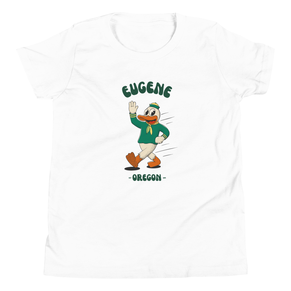 Eugene Oregon Ducks vintage youth t-shirt - white front