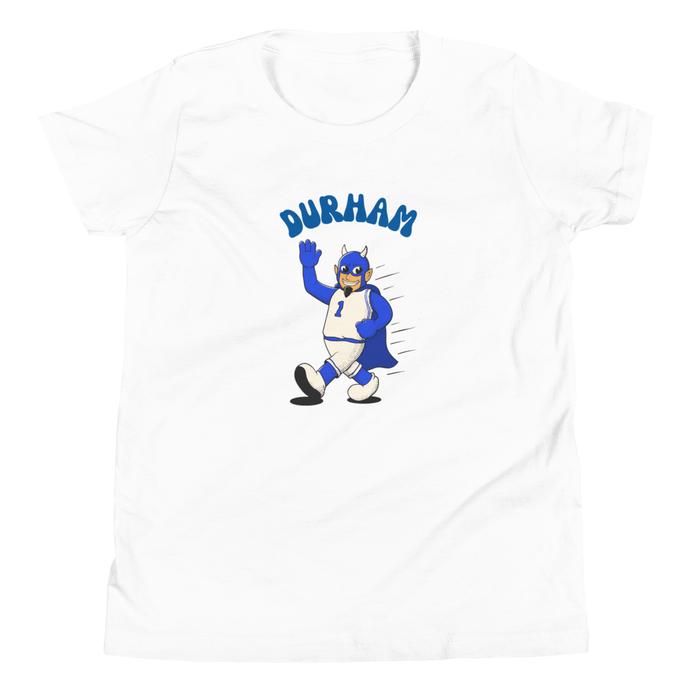 Durham Duke Blue Devils vintage youth t-shirt - white front