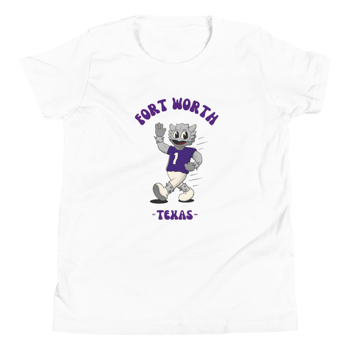 Fort Worth TCU Horned Frogs vintage youth t-shirt - white front
